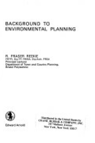 Cover of Background to Environmental Planning