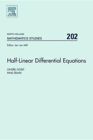 Cover of Half-Linear Differential Equations