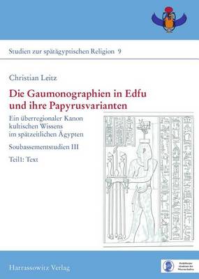 Cover of Die Gaumonographien in Edfu Und Ihre Papyrusvarianten