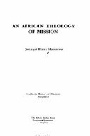 Cover of An African Theology of Mission