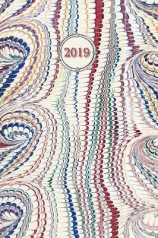 Cover of 2019 Planner; Marbled Pink