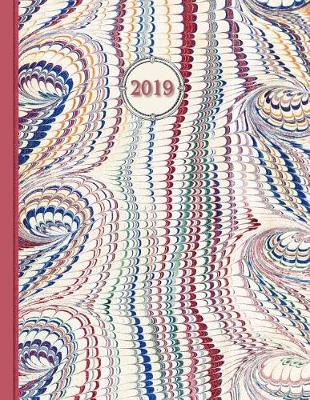 Book cover for 2019 Planner; Marbled Pink