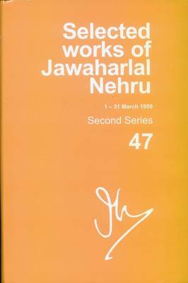 Book cover for Selected Works of jawaharlal Nehru (1-31 march 1959)
