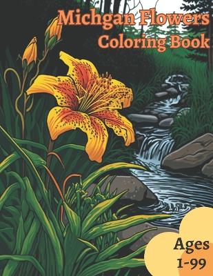 Book cover for Michigan Flowers Coloring Book