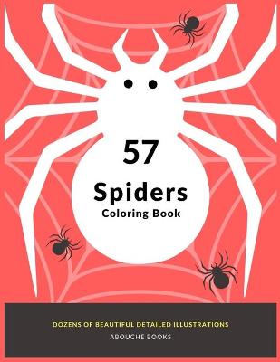 Book cover for 57 Spiders Coloring Book