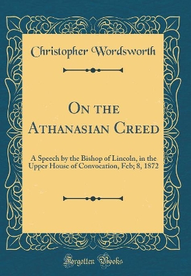 Book cover for On the Athanasian Creed