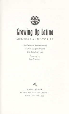 Book cover for Growing up Latino