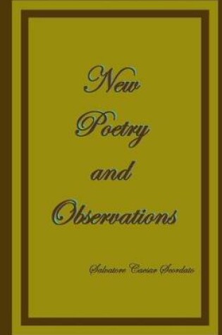 Cover of New Poetry and Observations