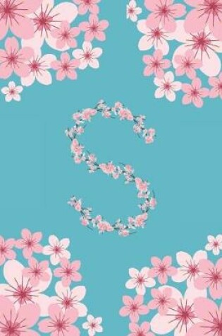 Cover of S Monogram Letter S Cherry Blossoms Journal Notebook