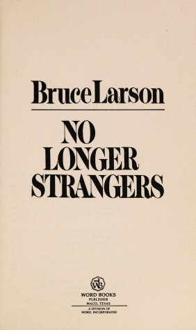 Book cover for No Longer Strangers