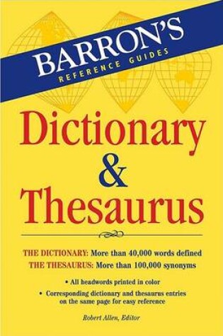 Cover of Barron's Dictionary & Thesaurus