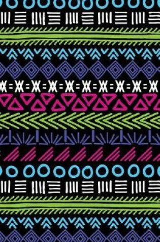 Cover of Journal Notebook Tribal Art Pattern Black