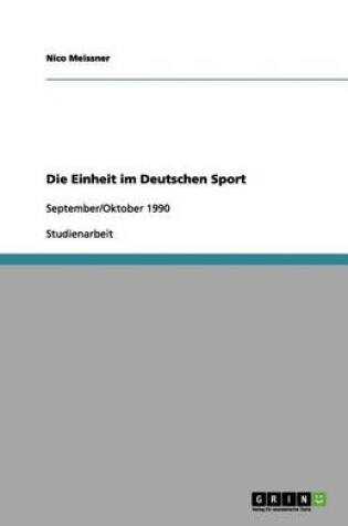 Cover of Die Einheit im Deutschen Sport