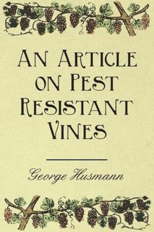 Cover of An Article on Pest Resistant Vines