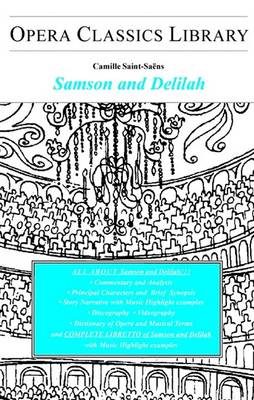 Book cover for Camille Saint-Saens's Samson and Delilah (Samson ET Dalila)