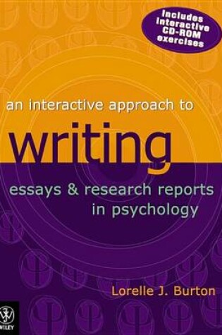 Cover of An Interactive Approach to Writing Essays and Research Reports in Psychology