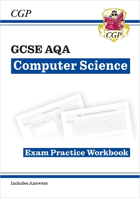 Book cover for New GCSE Computer Science AQA Exam Practice Workbook includes answers