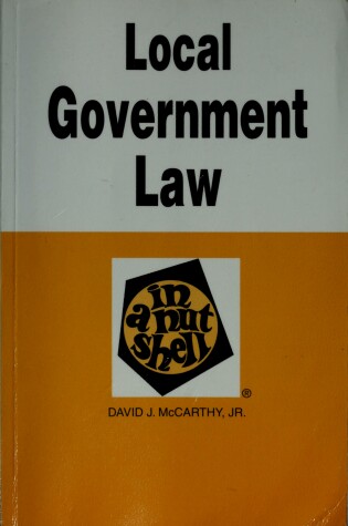 Cover of Local Gov Law Nutshell 4th