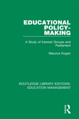 Cover of Educational Policy-making