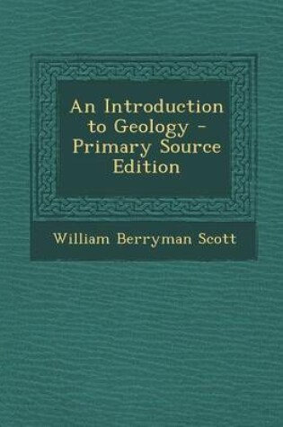 Cover of An Introduction to Geology