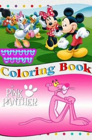 Cover of Pink Panther & Mickey Mouse Coloring Book