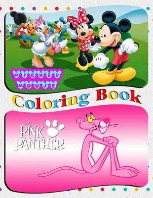 Book cover for Pink Panther & Mickey Mouse Coloring Book