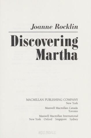 Cover of Discovering Martha