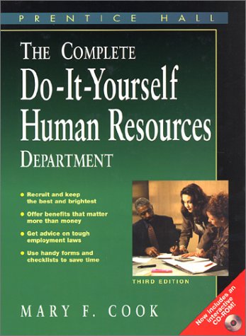 Book cover for The Complete Do-It-Yourself Human Resources Department 3rd Edition with CD