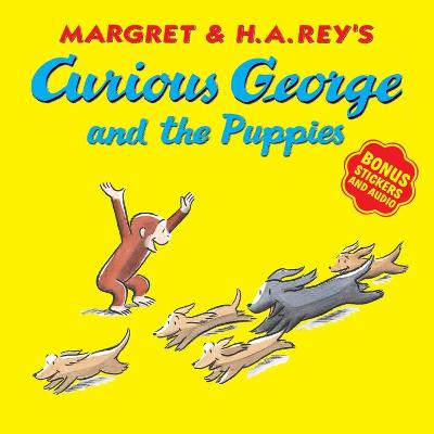 Book cover for Curious George and the Puppies