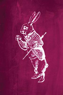 Book cover for Alice in Wonderland Chalkboard Journal - White Rabbit (Pink)
