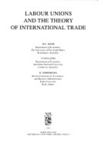 Cover of Labour Unions and the Theory of International Trade