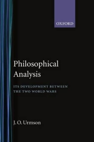 Cover of Philosophical Analysis