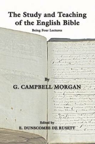 Cover of The Study and Teaching of the English Bible