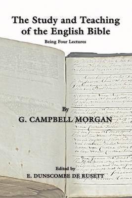 Book cover for The Study and Teaching of the English Bible