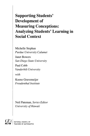 Cover of Supporting Students' Development of Measuring Conceptions