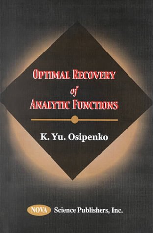 Cover of Optimal Recovery of Analytic Functions