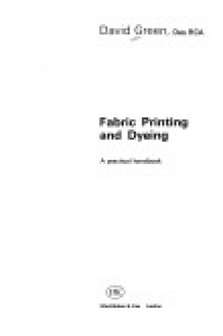Cover of Fabric Printing and Dyeing
