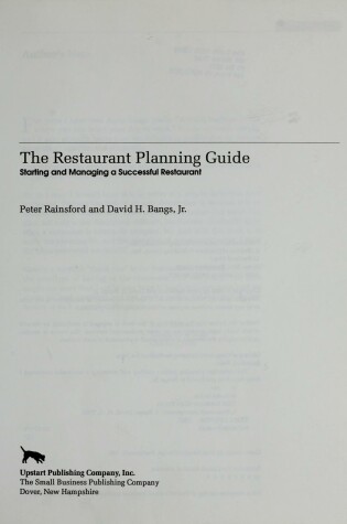 Cover of The Restaurant Planning Guide