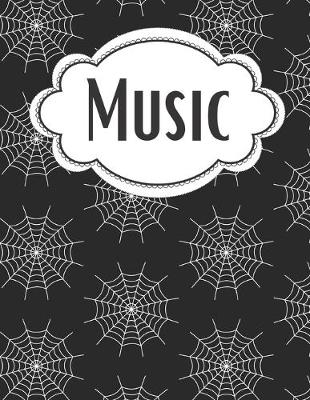 Book cover for Spiderweb Sheet Music Songwriting Notebook