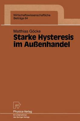 Book cover for Starke Hysteresis im Außenhandel