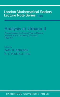 Book cover for Analysis at Urbana