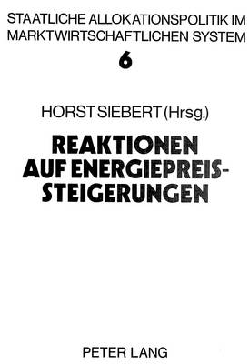 Book cover for Reaktionen Auf Energiepreissteigerungen