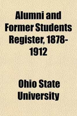 Book cover for Alumni and Former Students Register, 1878-1912