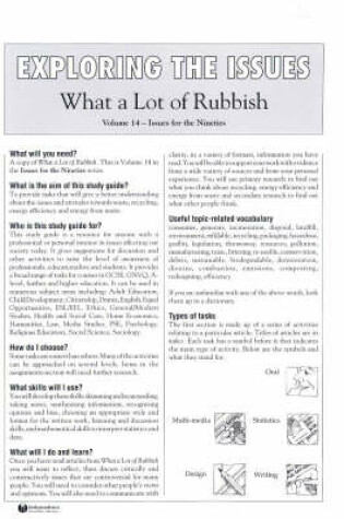 Cover of What a Lot of Rubbish