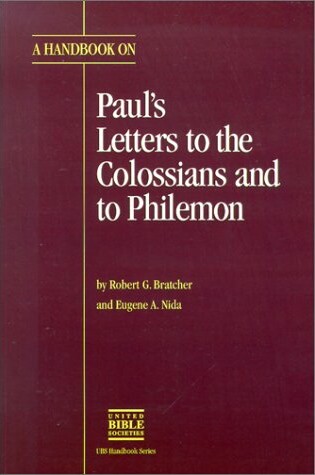 Cover of Handbook on Colossians/Philemon
