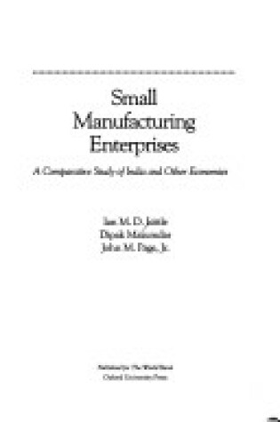 Cover of Small Manufacturing Enterprises