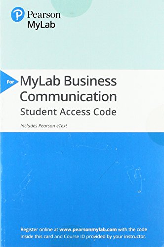 Book cover for Mylab Business Communication with Pearson Etext -- Access Card -- For Business Communication