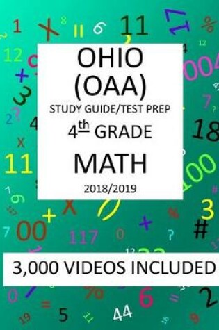 Cover of 4th Grade OHIO OAA, 2019 MATH, Test Prep