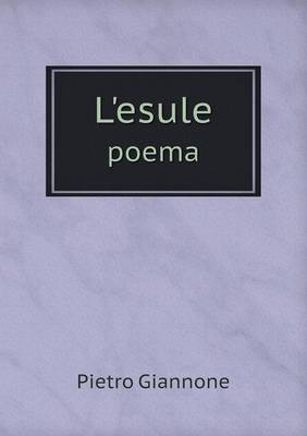 Book cover for L'esule poema