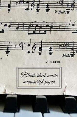 Cover of Blank Sheet Music Manuscript Paper
